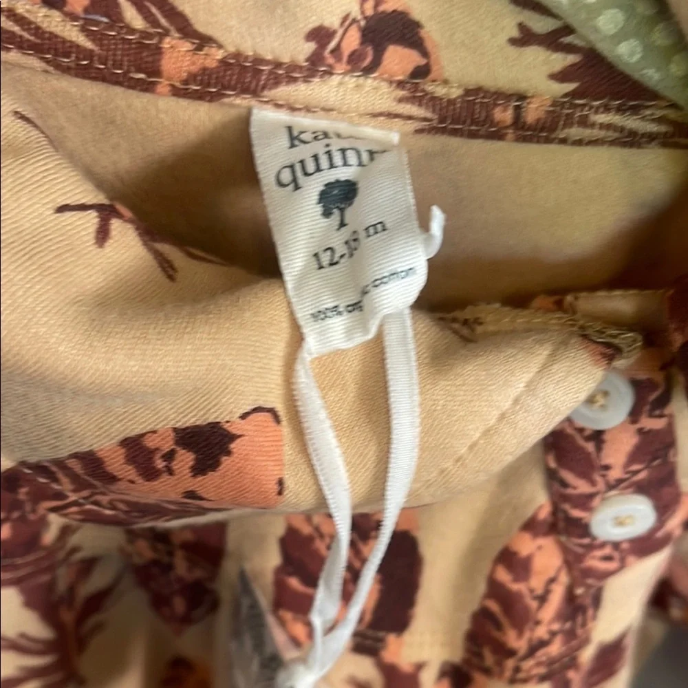 Kate Quinn NWT Feather Print Long Sleeve Dress With Pockets - Picture 3 of 5